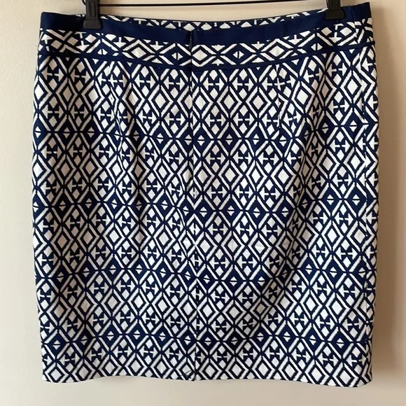 Mario Serrano Print Skirt Blue/White Size L - Picture 2 of 8